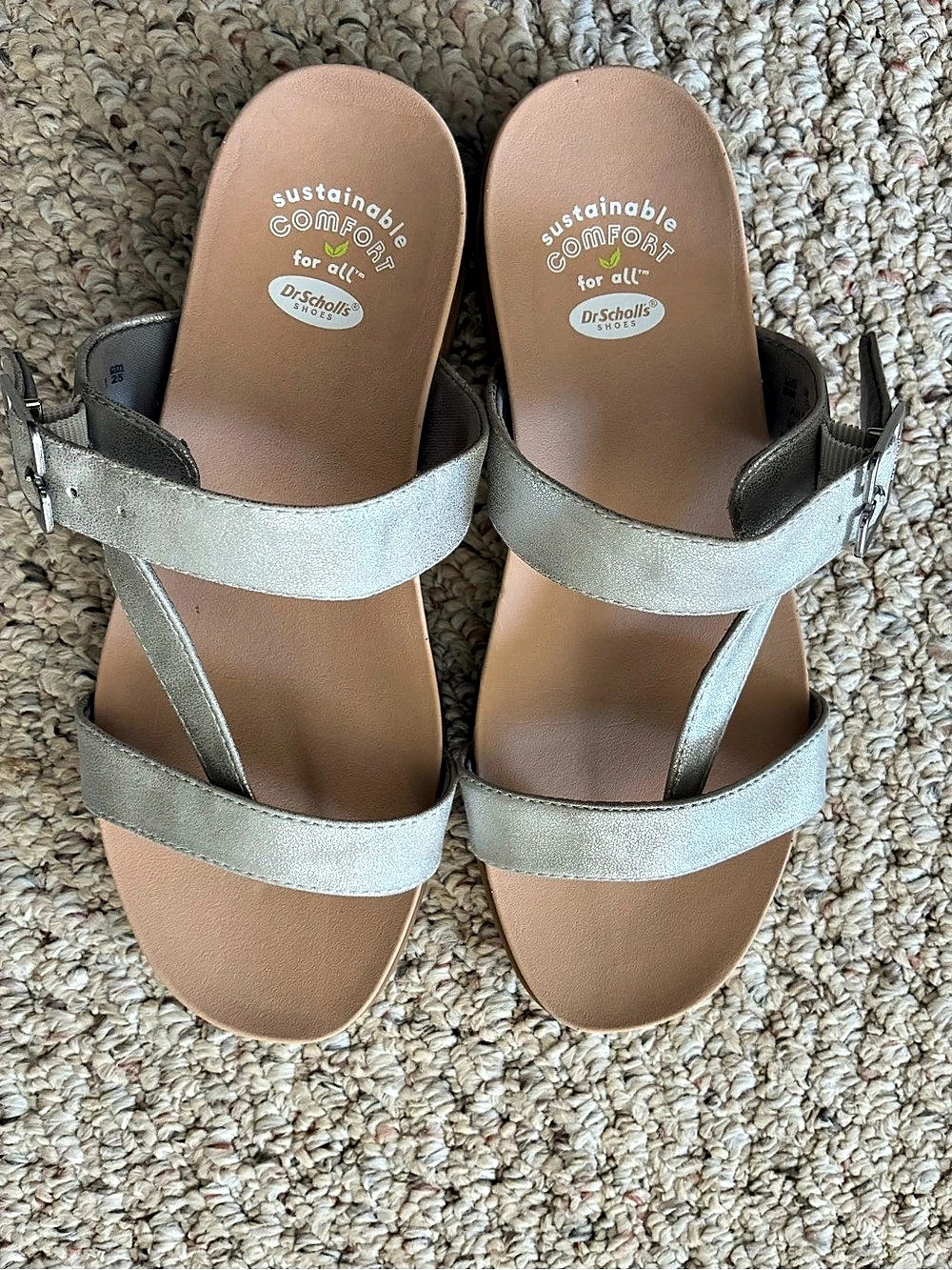 Dr. Scholl's Once Twice Platform Sandal Silver